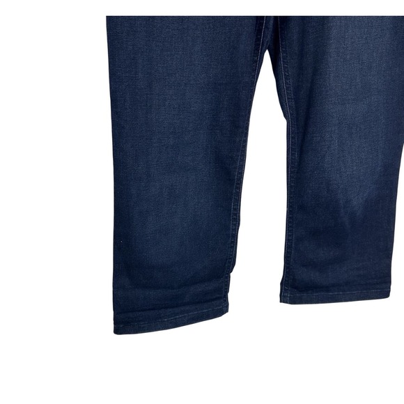 Lee Jeans Easy Fit Denim Capris Crop Dark Wash Blue Pockets Women's 12 Medium - Picture 3 of 10